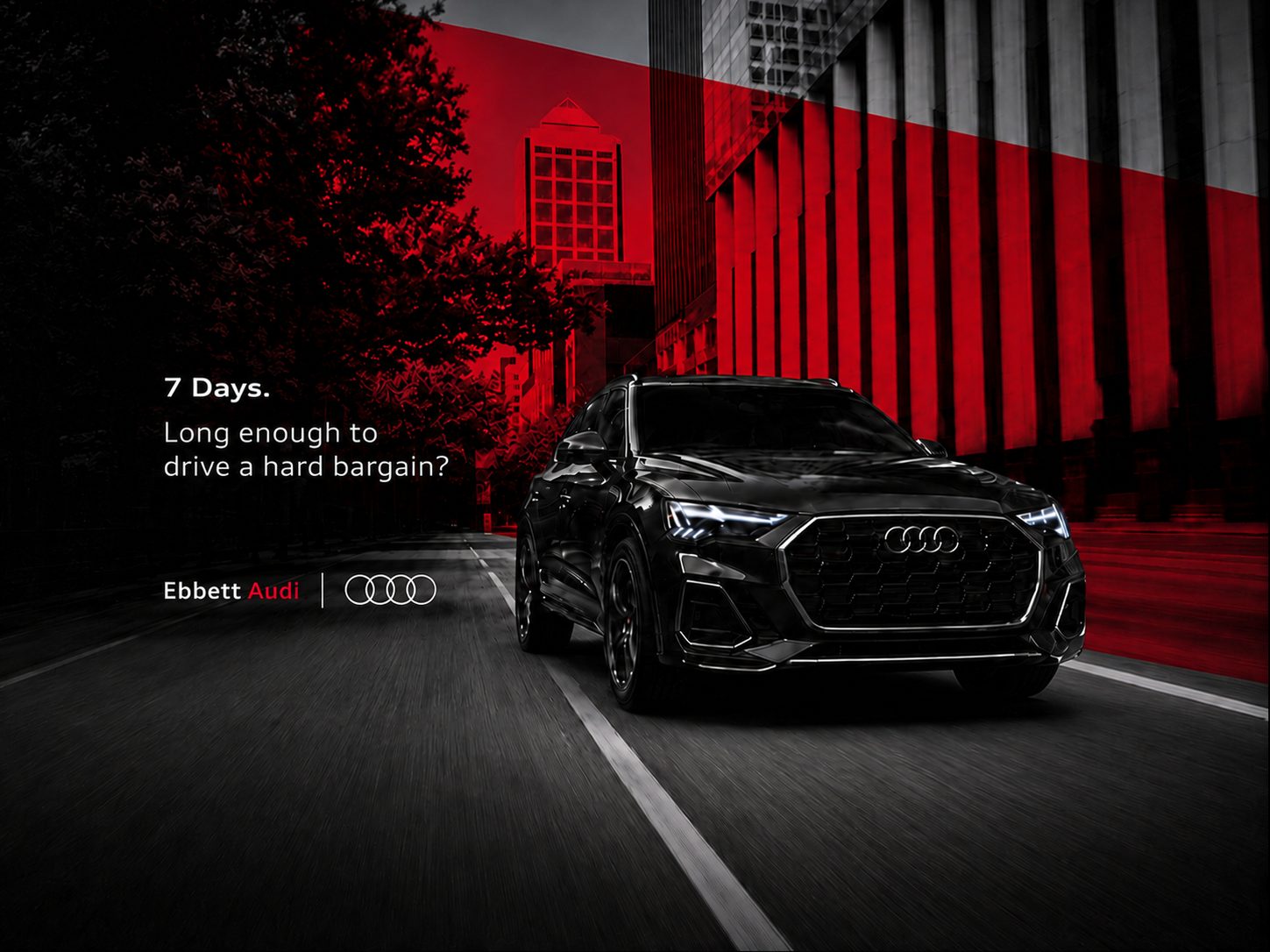 Ebbett Audi 7 Days campaign advertisement